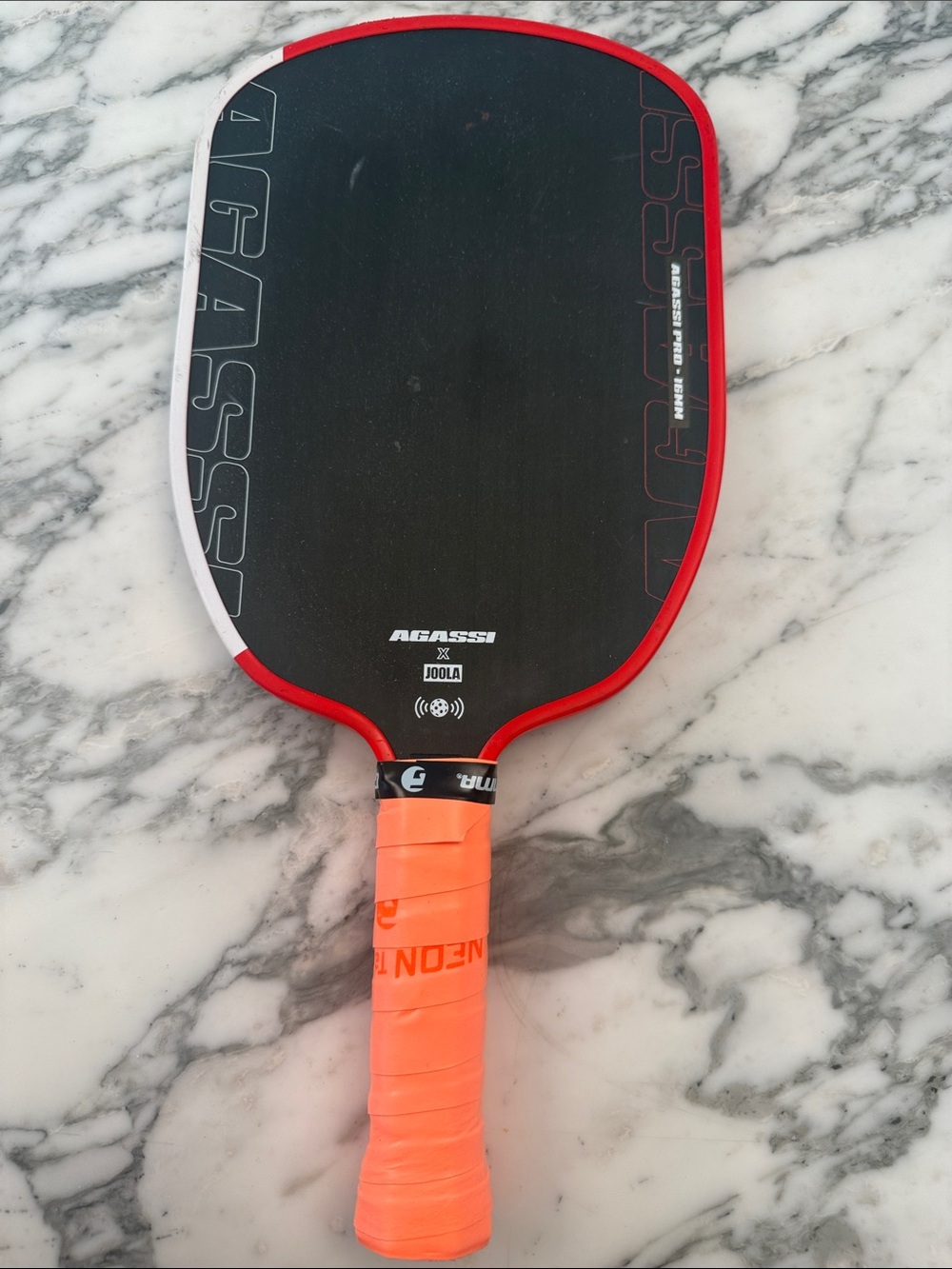 JOOLA Agassi Pickleball Paddle in Black and Red 16MM